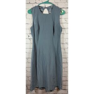 Andrew‎ Marc Dress Sleeveless Sheath Blue Back Detail Medium